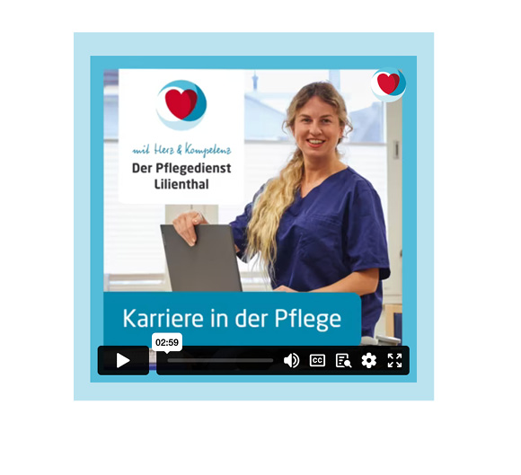 Videovorschau für eine Stellenausschreibung des Pflegedienst Lilienthal